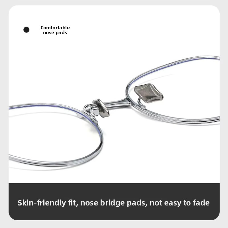 SZTZX Lesebrille, Titan, Vollrand, Rund, Silber, Photochrom, Blaulichtfilter - Bild 3