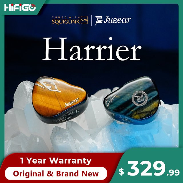Juzear Harrier In-Ear-HiFi-Kopfhörer mit 1DD+6BA+2 Micro Planar Driver und austauschbaren 3,5 mm und 4,4 mm Steckern in Gelb - Bild 1