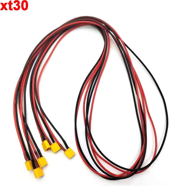 HBXINTAO XT30 Verlängerungskabel mit U-Stecker und Buchse, Silikonkautschuk-Kabel 18AWG, Farbe: Rot - Bild 1