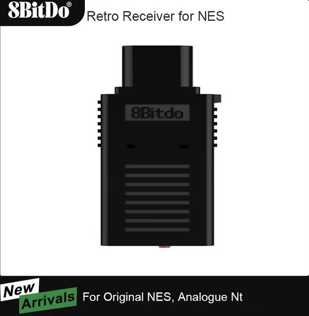 8BitDo Bluetooth Retro Receiver Adapter Wireless Dongle in Schwarz für NES, PS5, PS4, PS3, Switch Pro, Xbox One und Wiimote Gamepads - Bild 1
