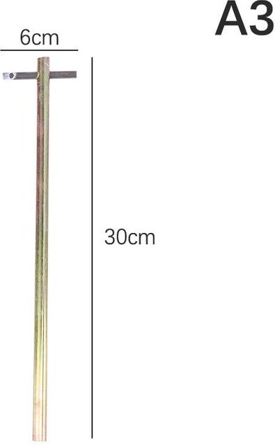 Professioneller Aufzug-Dreikantschlüssel Typ A3 aus Legierung in Silber, Länge: 30,0 cm, Breite: 6,0 cm - Bild 1
