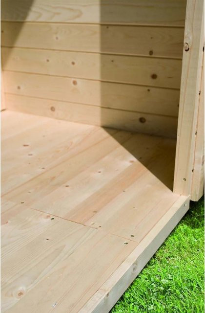 Karibu Massivholz Fußboden naturbelassen, Dicke: 16 mm, B/T: 240 x 200 cm - Bild 1