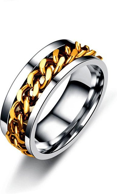 Ring Edelstahl, Schwarz, Wikinger-Zeichen, Herren - Bild 1