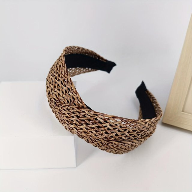 ouyaohong Haarband, Rattanstreifen, schwarz, Damen - Bild 1