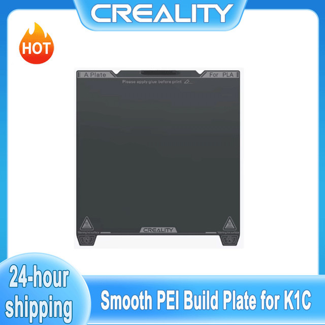Creality Original PEI-Bauplatte für K1C 3D-Drucker, glatte Oberfläche, Schwarz, B/T: 235 x 235 mm - Bild 1