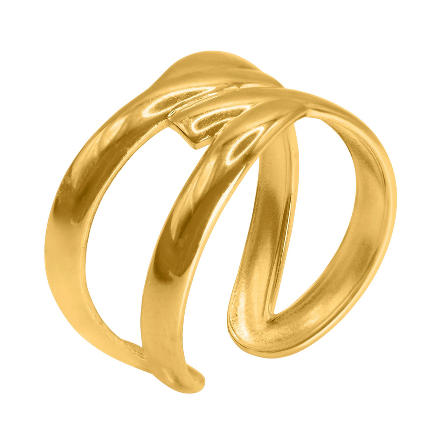 Papia Damenring Edelstahl, Gold - Bild 1