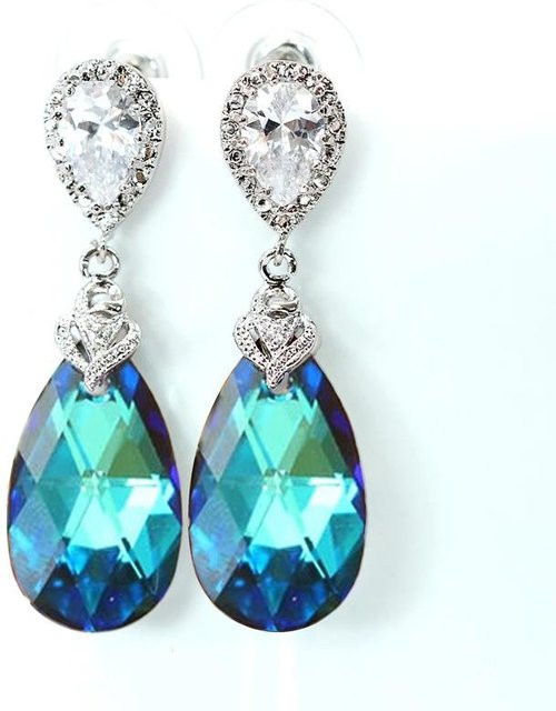 YIRAN Jewelry Tropfenohrringe, Blau/Bunt, Damen - Bild 1