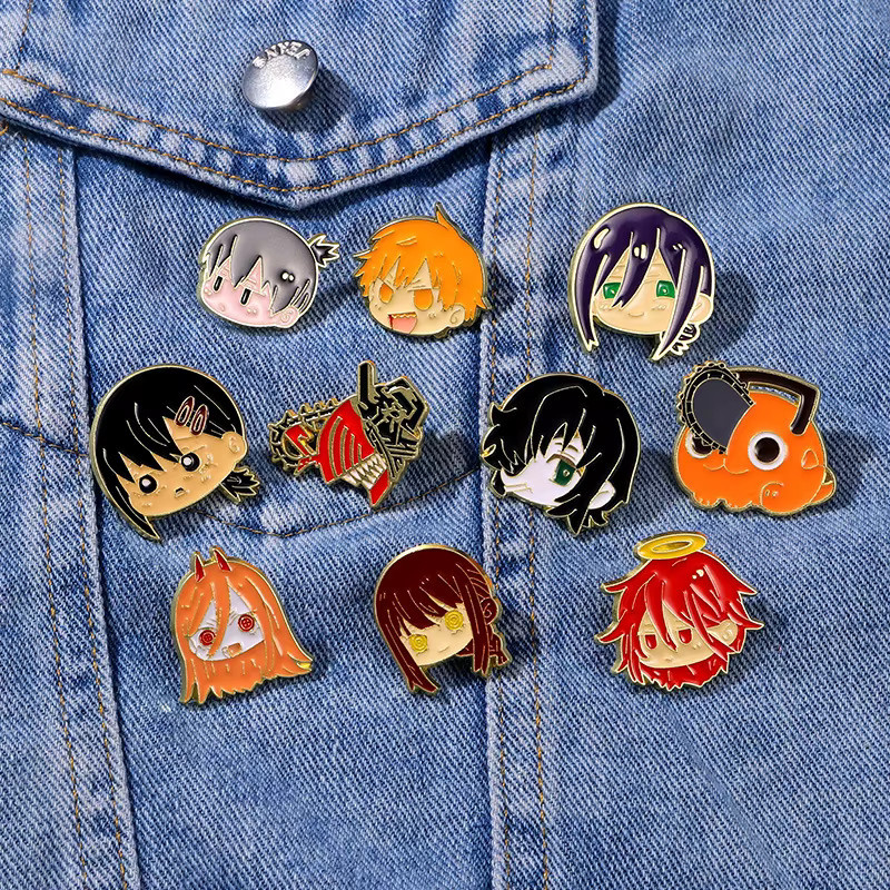Bandai Pochita Power Broschen, Emaille Pins, Anime - Bild 1