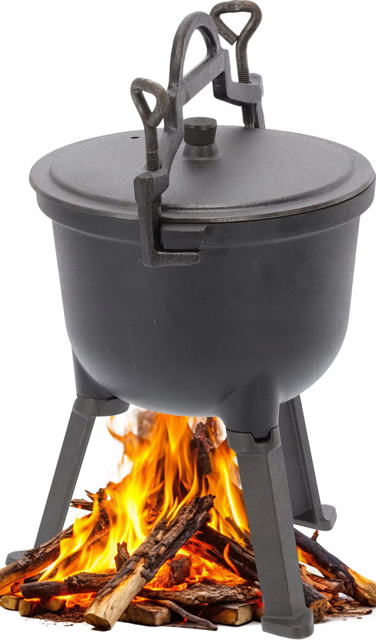Gusseisen-Feuerkessel Jagd-Feuergrillofen in Schwarz mit 5l Fassungsvermögen - Bild 3
