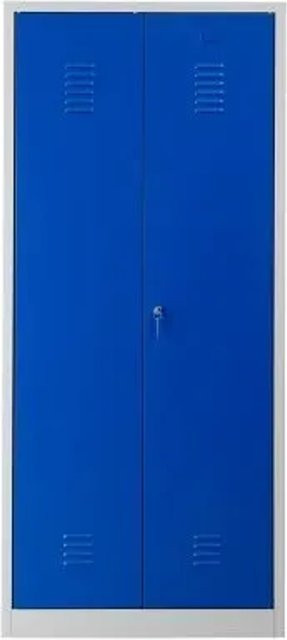 PROREGAL Garderobenspind Camel aus Metall mit 2 Fächern und Zylinderschloss in Grau-Blau, H x B x T: 180 x 80 x 50 cm - Bild 1
