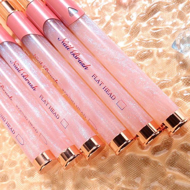 Rosa Nagelkleber-Phototherapie-Stift, UV-Gel Pinselstift für Nagelkunst - Bild 1