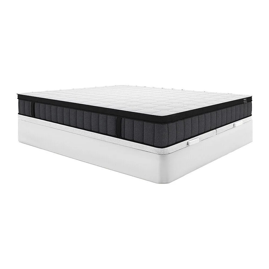 YSMÉE Hybrid-Bett mit Matratze, Lattenrost und Bettkasten in Weiß, B/T/H: 180 x 200 x 250 cm - Bild 2
