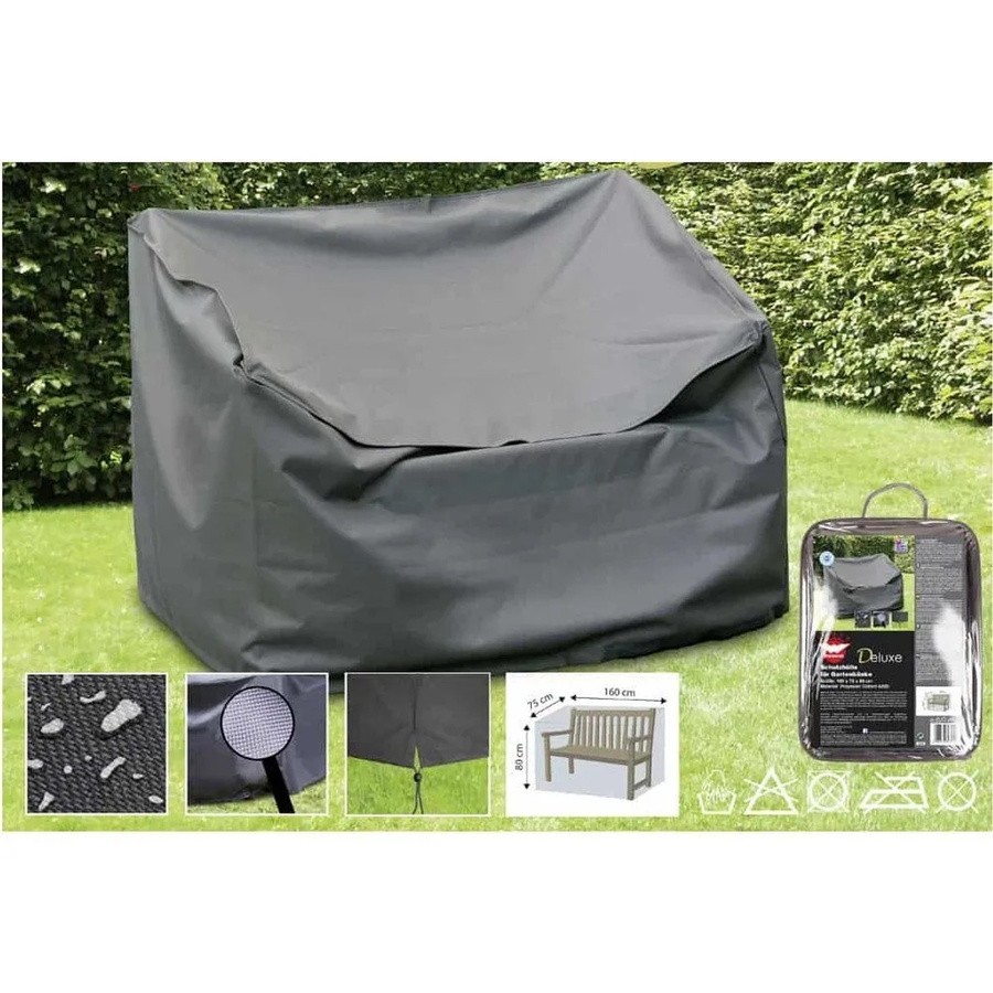 Boni-shop Deluxe Schutzhülle für Gartenbank, wetterfest und waschbar, B/T/H: 160 x 75 x 80 cm - Bild 2