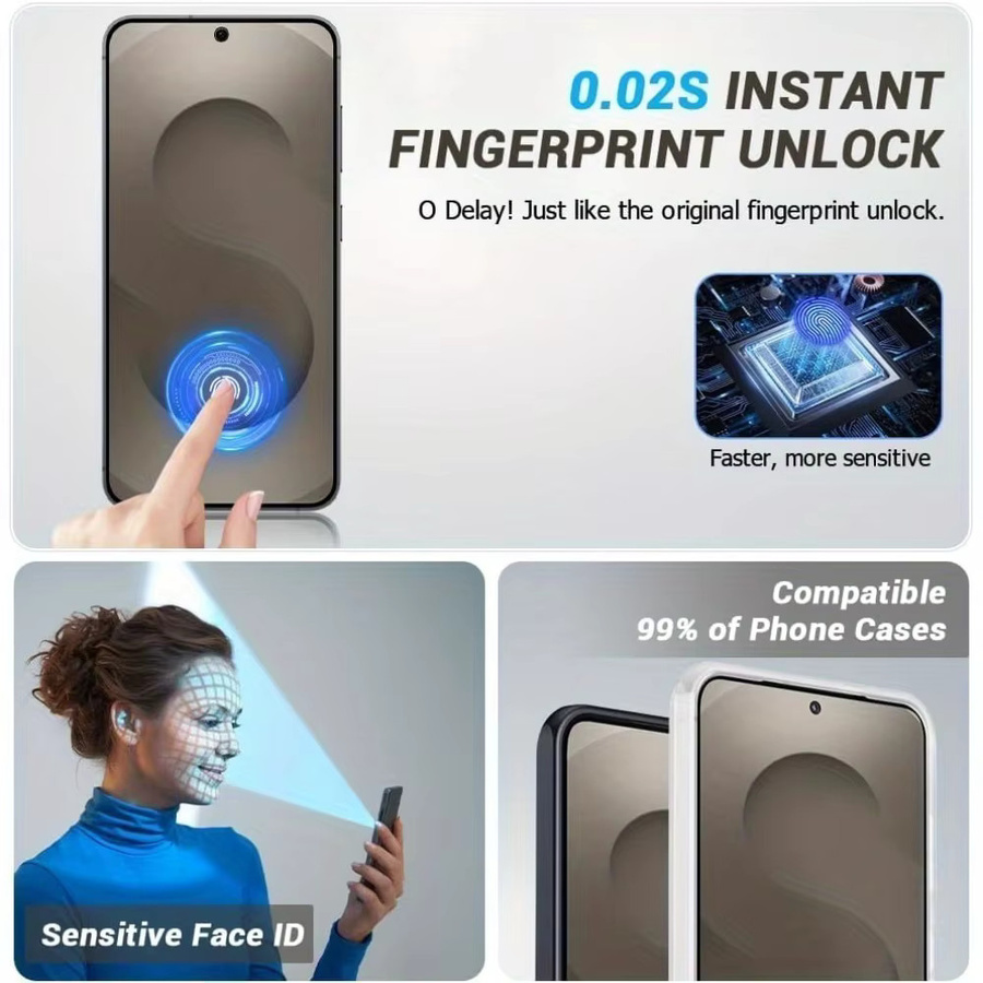 2 Stück ZMZE Displayschutz aus gehärtetem Glas mit 9H Härtegrad für Samsung Galaxy S26 S25 S24 S23 Ultra S22 S21 S20 Plus und FE Modelle, transparent - Bild 3
