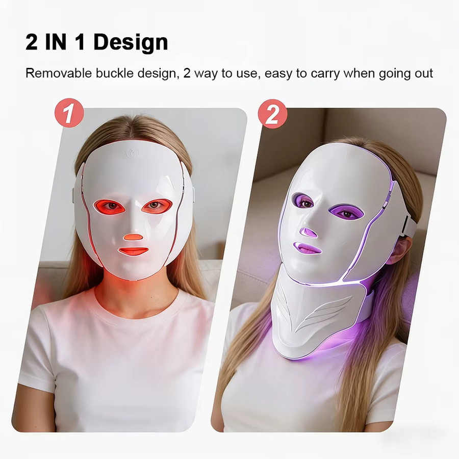 foreverlily LED-Gesichtsmaske zur Hautreparatur, Unisex - Bild 3
