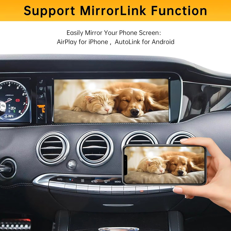 AUTOABC Wireless CarPlay Interface Retrofit Kit für Mercedes-Benz S-Klasse W222 mit NTG 5.0 System, Android Auto und Mirror Link, Silber - Bild 5