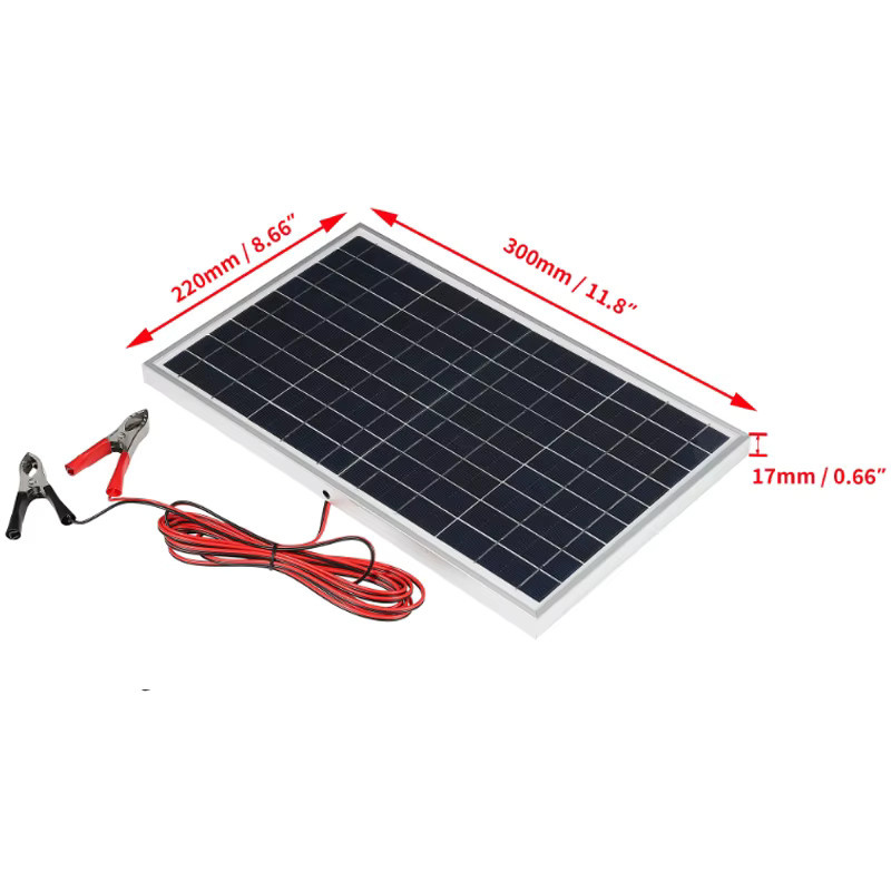 luxuglow 600 W Outdoor-Solarpanel-Set mit 300 W polykristallinen Solarzellen und 18 V für Camping und Beleuchtung - Bild 2