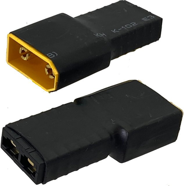 XT90 auf TRX Traxxas Buchse Adapter für Batteriekabel, Schwarz, 1 Stück - Bild 1