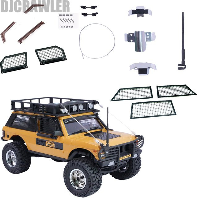 DJCRAWLER Upgrade Zubehör, 1:24, Metall, Fenster Mesh Sonne und Regen Schild Antenne Chassis Rüstung für FCX24M Range Rover Modifizierte Auto KIT - Bild 1