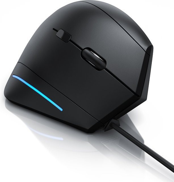 CSL Ergonomische Vertikalmaus in Schwarz, kabelgebundene USB-A Maus zur Vorbeugung von Mausarm und Tennisarm - Bild 1