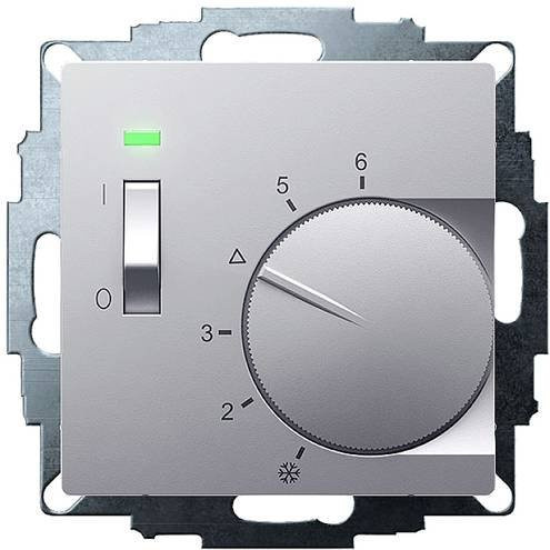 Eberle UTE 1011-Alu-55 Raumthermostat Unterputz in Silber mit Display aus Aluminium - Bild 1