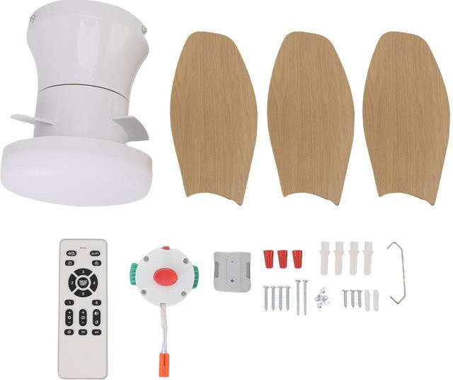 Aimo Deckenventilator mit Licht und Fernbedienung in Weiß, 63,5 cm Durchmesser, dimmbar mit CCT-Funktion und Unterputzmontage - Bild 1