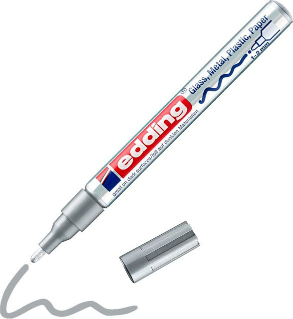 edding 751 Glanzlack-Marker Silber Permanent 1 mm - Bild 1
