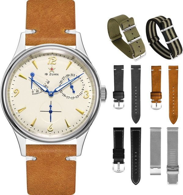 Seagull Fliegeruhr, Automatik, Edelstahl, 40 mm, Leder, Herren - Bild 1
