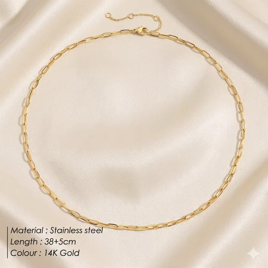 St.delan Halskette Edelstahl, 14K vergoldet, Gold, Damen - Bild 5