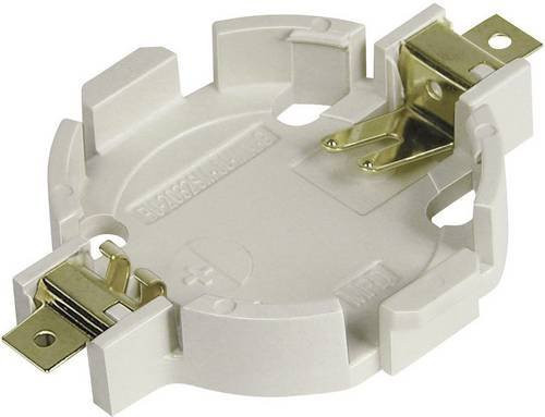 MPD BU2032SM-JJ-MINI-GTR Knopfzellenhalter für 1x CR2032, Horizontal, SMD Oberflächenmontage, Weiß, B/T/H: 23,90 x 33,15 x 5,20 mm - Bild 1