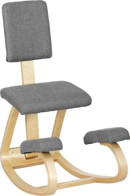HOMCOM Ergonomischer Kniestuhl in Grau zur Verbesserung der Körperhaltung und Linderung von Rücken- und Nackenschmerzen - Bild 1