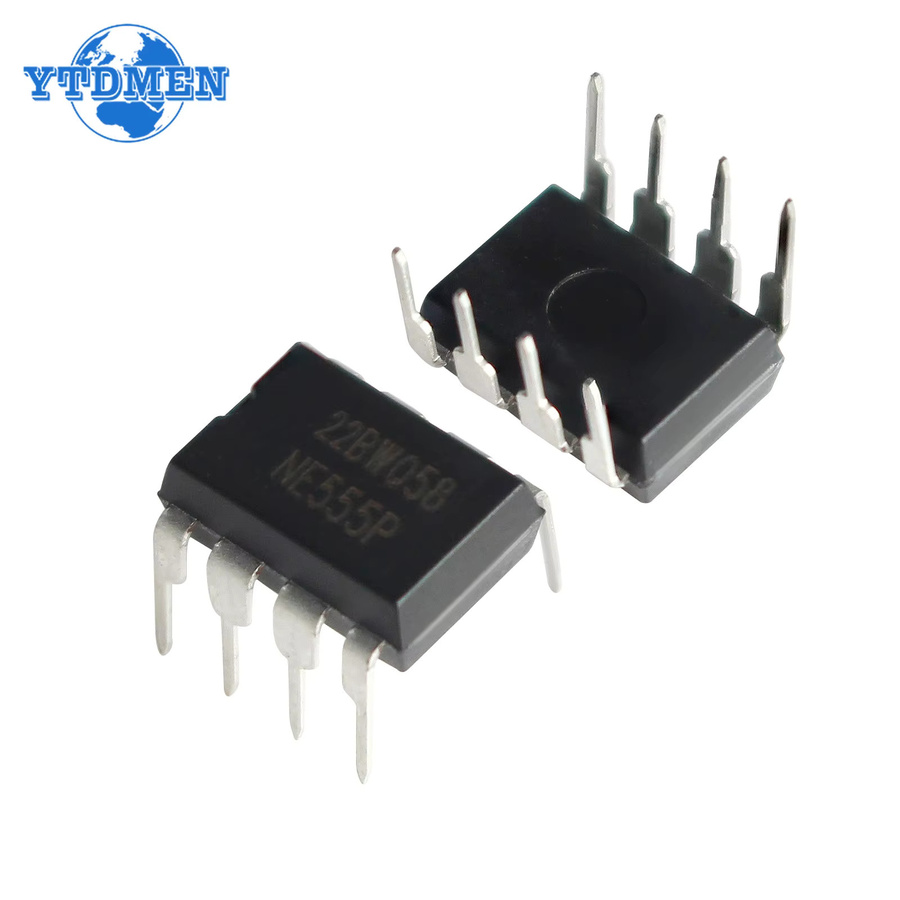 YTDMEN Set mit 20 Stück NE555P IC Oszillator Chips und 8 Pin DIP Sockeln in Schwarz - Bild 2