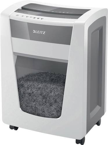 Leitz IQ Office Pro P6+ Aktenvernichter mit Mikroschnitt 1 x 5 mm, 20 Blatt Kapazität, 30 l Fassungsvermögen, Grau-Weiß - Bild 1