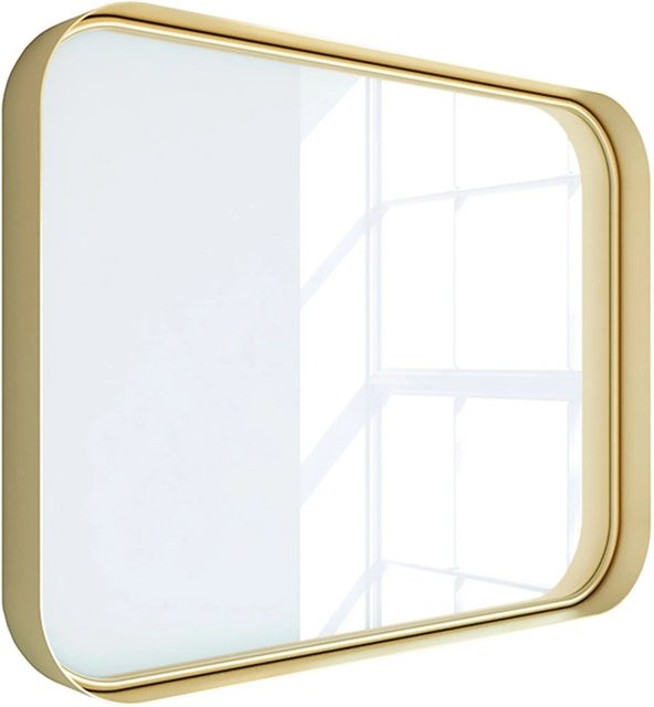 Randal Metallspiegel Rechteckig in Gold, B: 80 cm, H: 60 cm - Bild 1