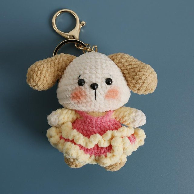 Linyi toy Schlüsselanhänger, Häkel-Welpen, black, Unisex - Bild 1