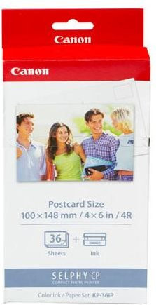 Canon KP-36IP Fotodrucker Kassette mit Tinte und Fotopapier, Multicolor (Cyan, Magenta, Gelb), 36 Blatt - Bild 1