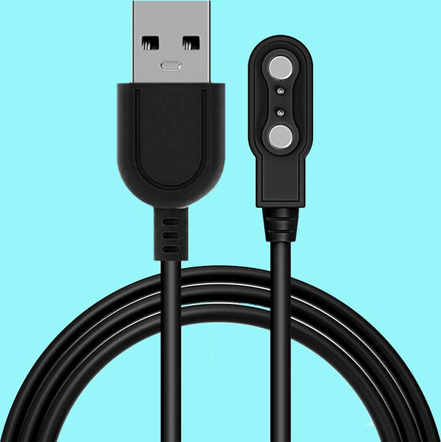 epairup Magnetisches Smartwatch-Ladegerät mit 2-poligem Kabelkontakt und 4,0 mm Abstand, USB-Ladekabel in Schwarz - Bild 1