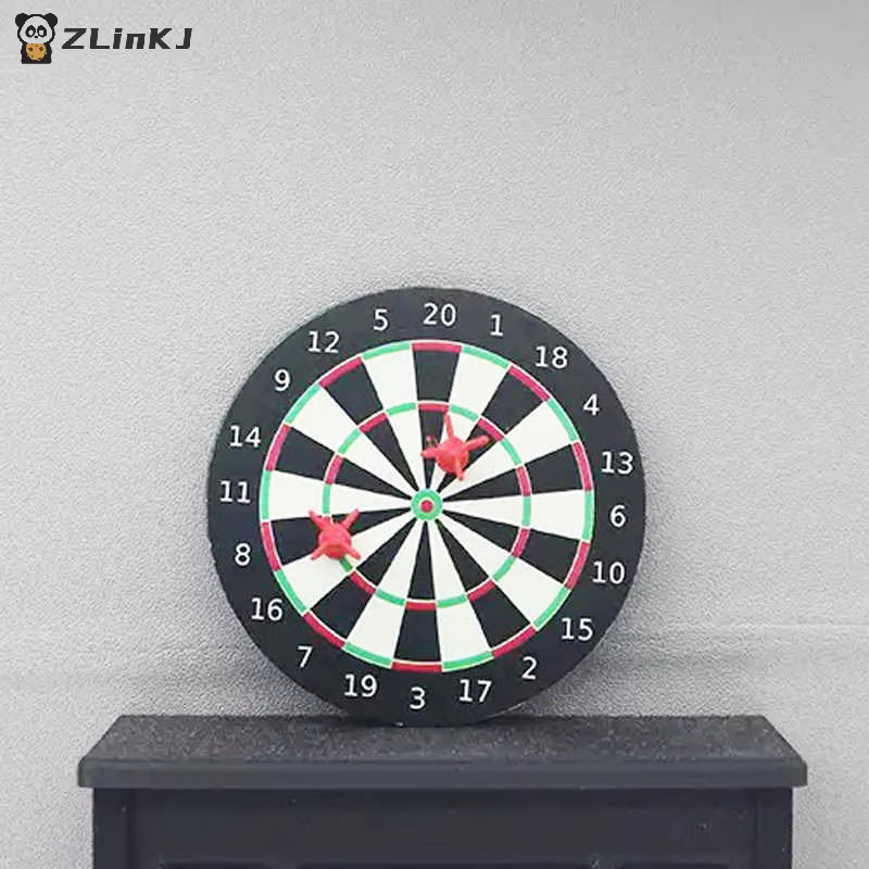 MYPANDA Miniatur-Puppenhaus Dartboard, Dartspiel-Set, 1-teiliges Set - Bild 4
