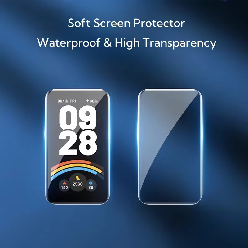 Weiche Hydrogel Schutzfolie für Xiaomi Mi Band 9 Pro und Mi Band 9 Aktive, Vollabdeckung Displayfolie, Transparent - Bild 4