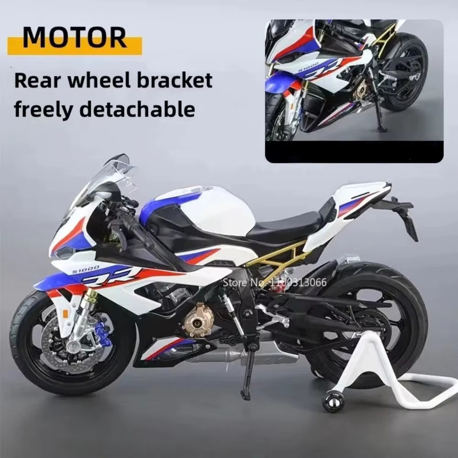MAKEDA S1000 R1250 GS Motorräder, Spielzeugautos, Maßstab 1:9, Metall, Gummi - Bild 5