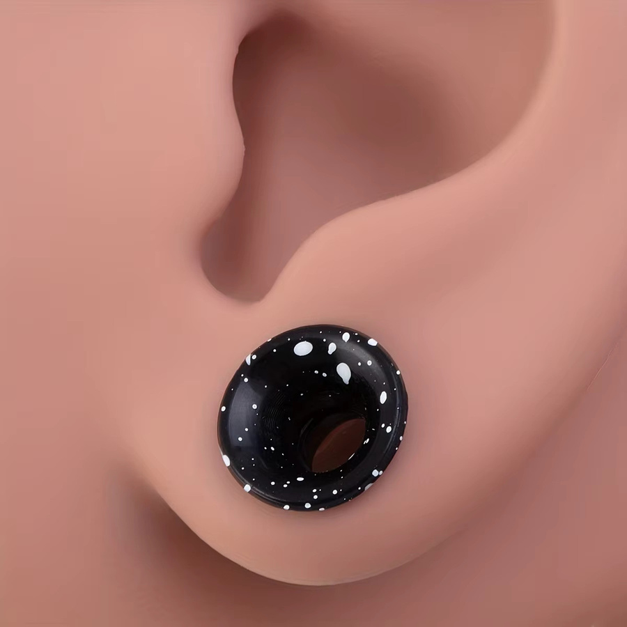 Ohrstöpsel Silikon, Schwarz, Unisex, 3mm-22mm - Bild 2