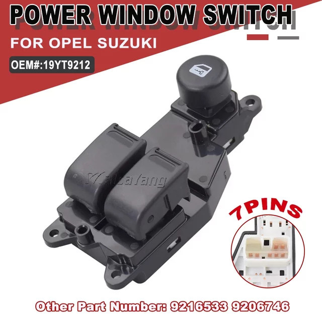 Malcayang Elektrischer Fensterheber Glasschalter 19YT9212 für Vauxhall Opel Agila A und Suzuki Wagon R Ignis - Bild 1