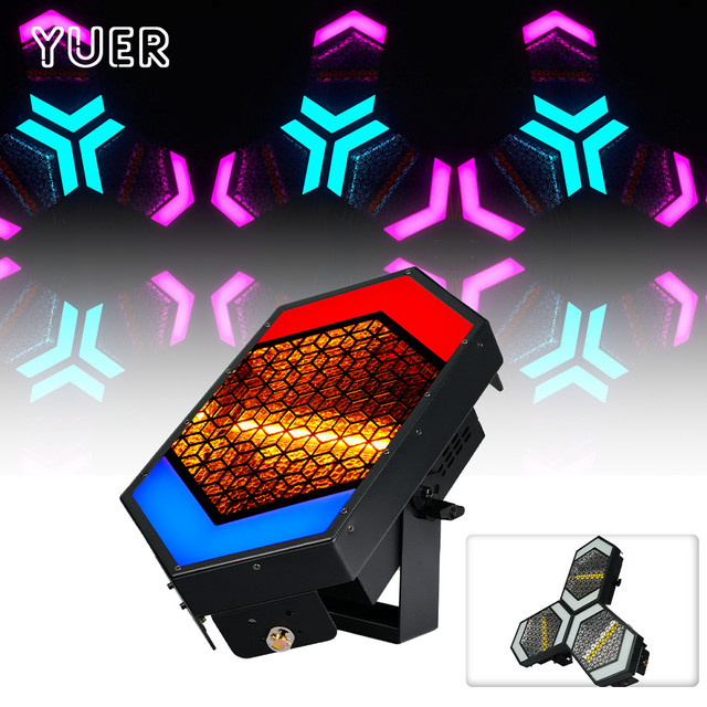Yuer 200W Retro LED 5050 RGB 2in1 DJ Disco Licht in Weiß mit Reinweiß und Warmweiß sowie Stroboskop-Matrix für Halloween und Party-Beleuchtung - Bild 1