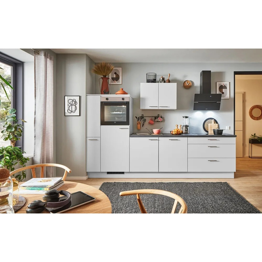 pino Küchenzeile Lichtgrau mit 1 Geräteschrank und 1 Apothekerschrank, Breite: 290 cm, Höhe: 174 cm, Tiefe: 60 cm - Bild 2