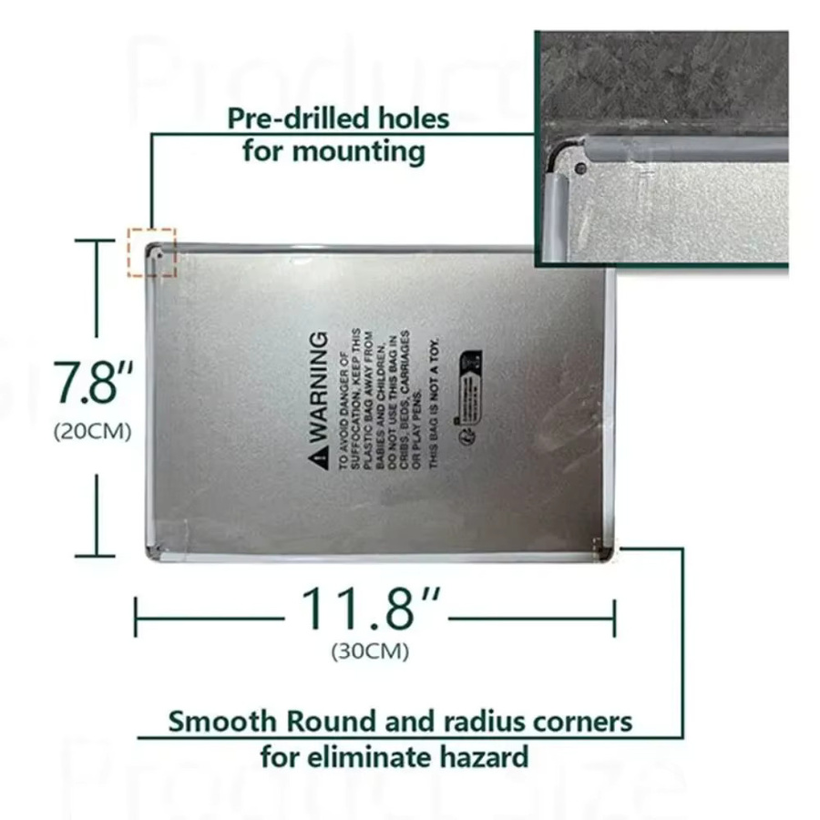CIFBUY Wandposter aus Metall, rechteckig, Breite: 20 cm, Höhe: 30 cm - Bild 1