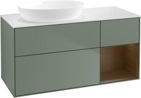 V&B Waschtischunterschrank Finion mit Wandbeleuchtung, Farbe: Weiß lackiert, Breite: 120 cm, Tiefe: 50,1 cm, Höhe: 50,1 cm - Bild 1