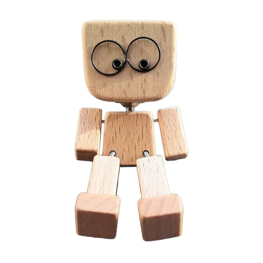 Holzmann Dekofigur aus Holz mit schüttelnden Beinen für die Desktop-Dekoration oder das Armaturenbrett im Auto - Bild 5
