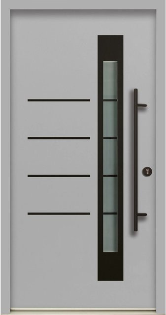 Splendoor Thermospace Haustür Berlin Prime modern in Grau-Schwarz mit Glaseinsatz B: 110 cm, H: 210 cm - Bild 1