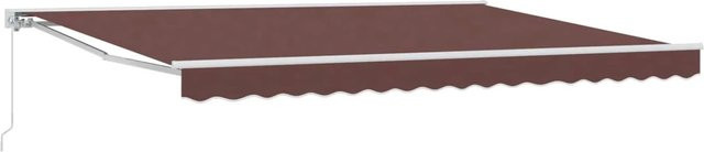 vidaXL Manuell Einziehbare Markise Braun B: 400 cm, T: 350 cm - Bild 1