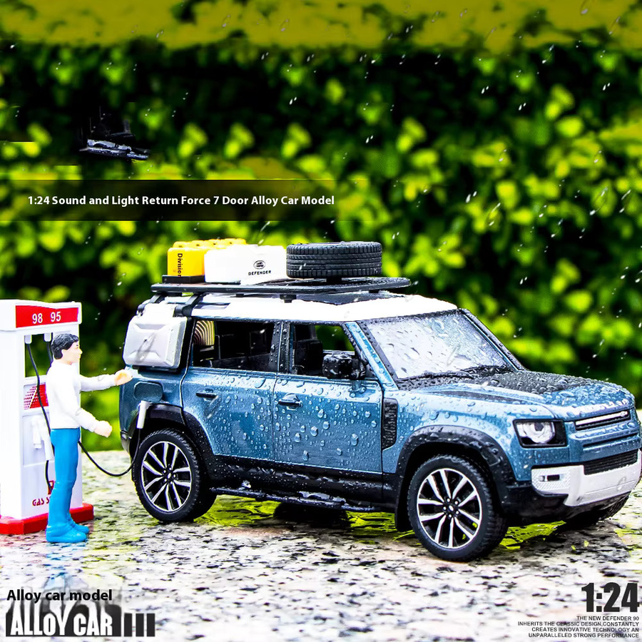 Maisto Outdoor-Geländewagen-Legierungsmodell, 1:24, blau, Metall, mit Licht und Ton - Bild 2
